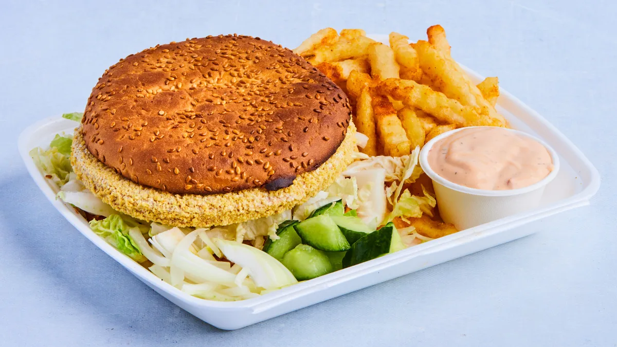 12. Kyllingburger Tallerken