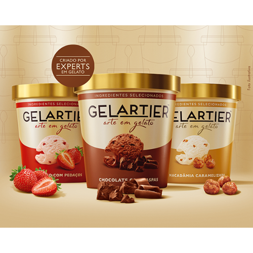Combo 3 Sabores Gelato Gelartier 473Ml