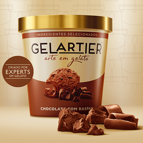 Gelato Gelartier Chocolate com Raspas 47