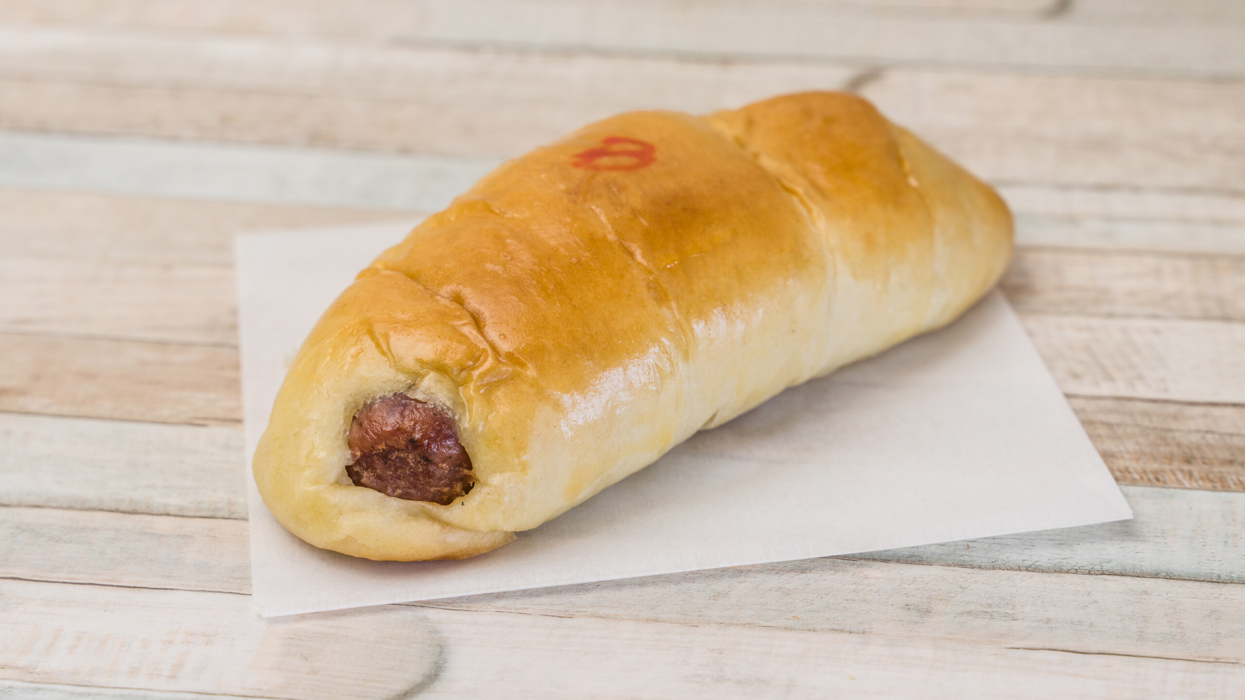 Beef Kiolbassa Sausage and Cheese Kolache