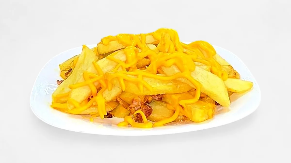 Potatoes with bacon and cheddar