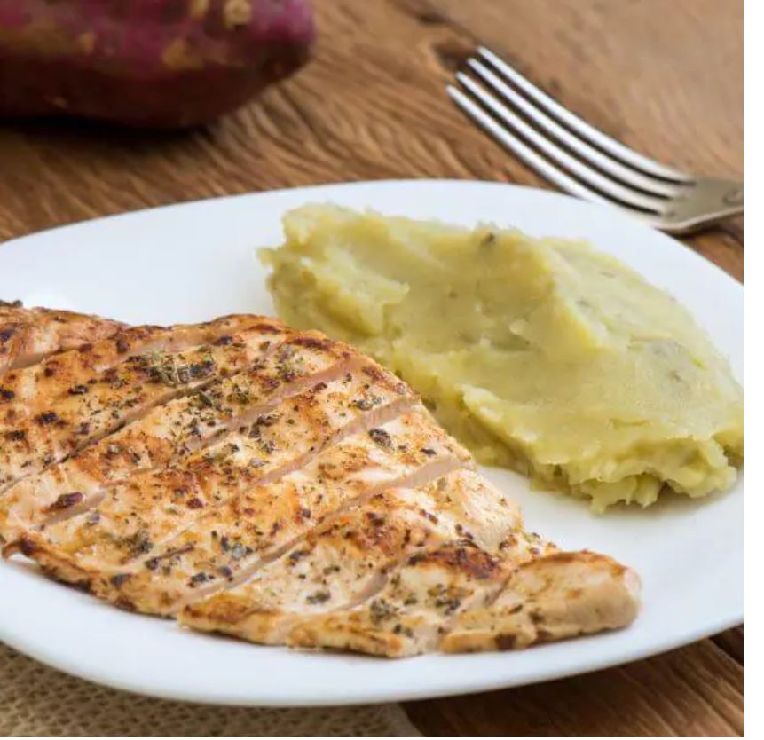 Batata Doce com Frango