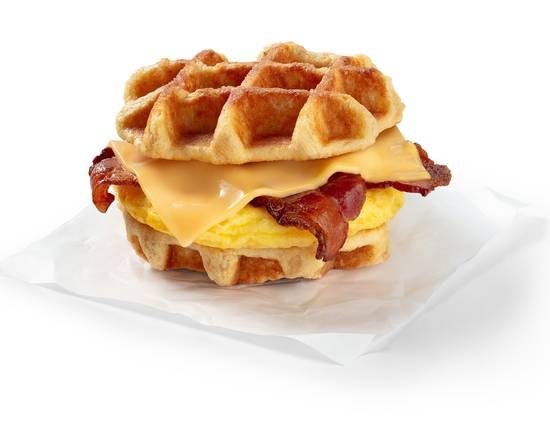 Bacon Egg and Cheese Waffle Sandwich