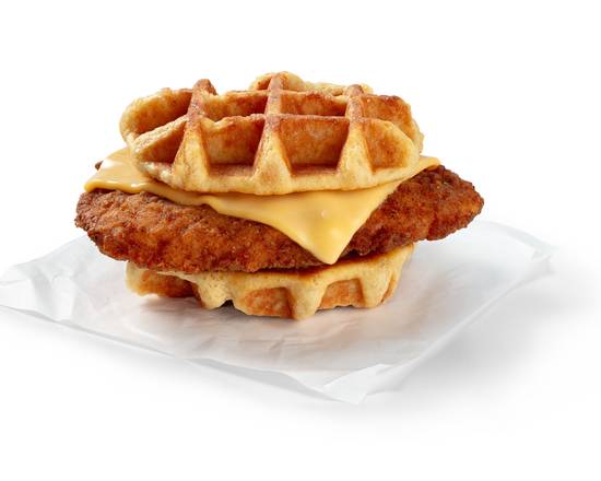 Chicken and Cheese Waffle Sandwich