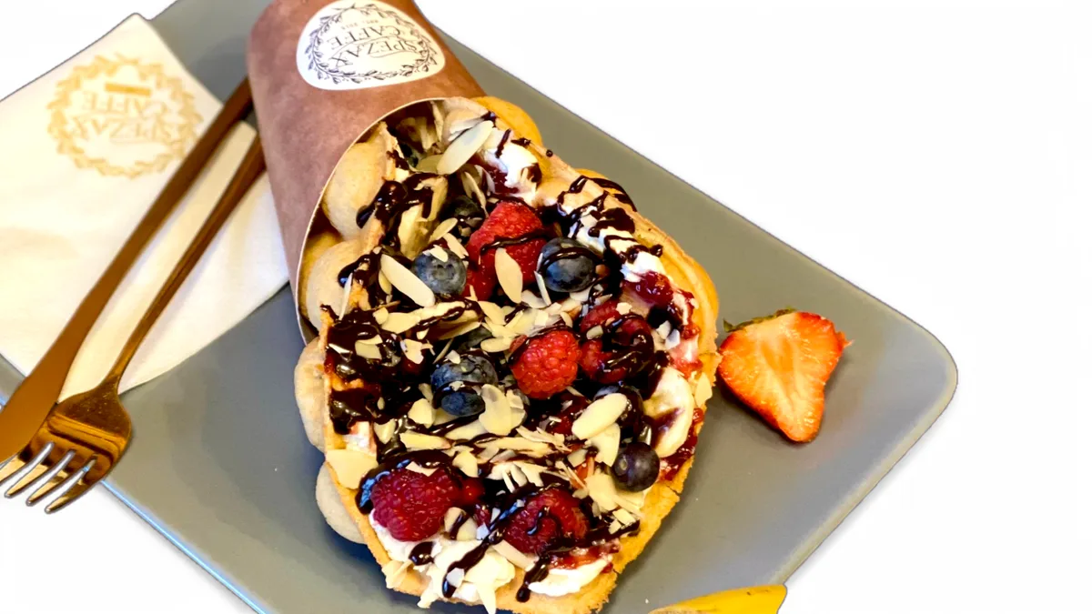 Proteinová bubble waffla