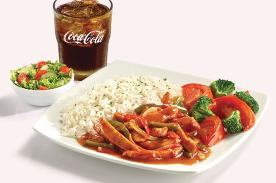 Pollo Agridulce +bebida +acompañamiento