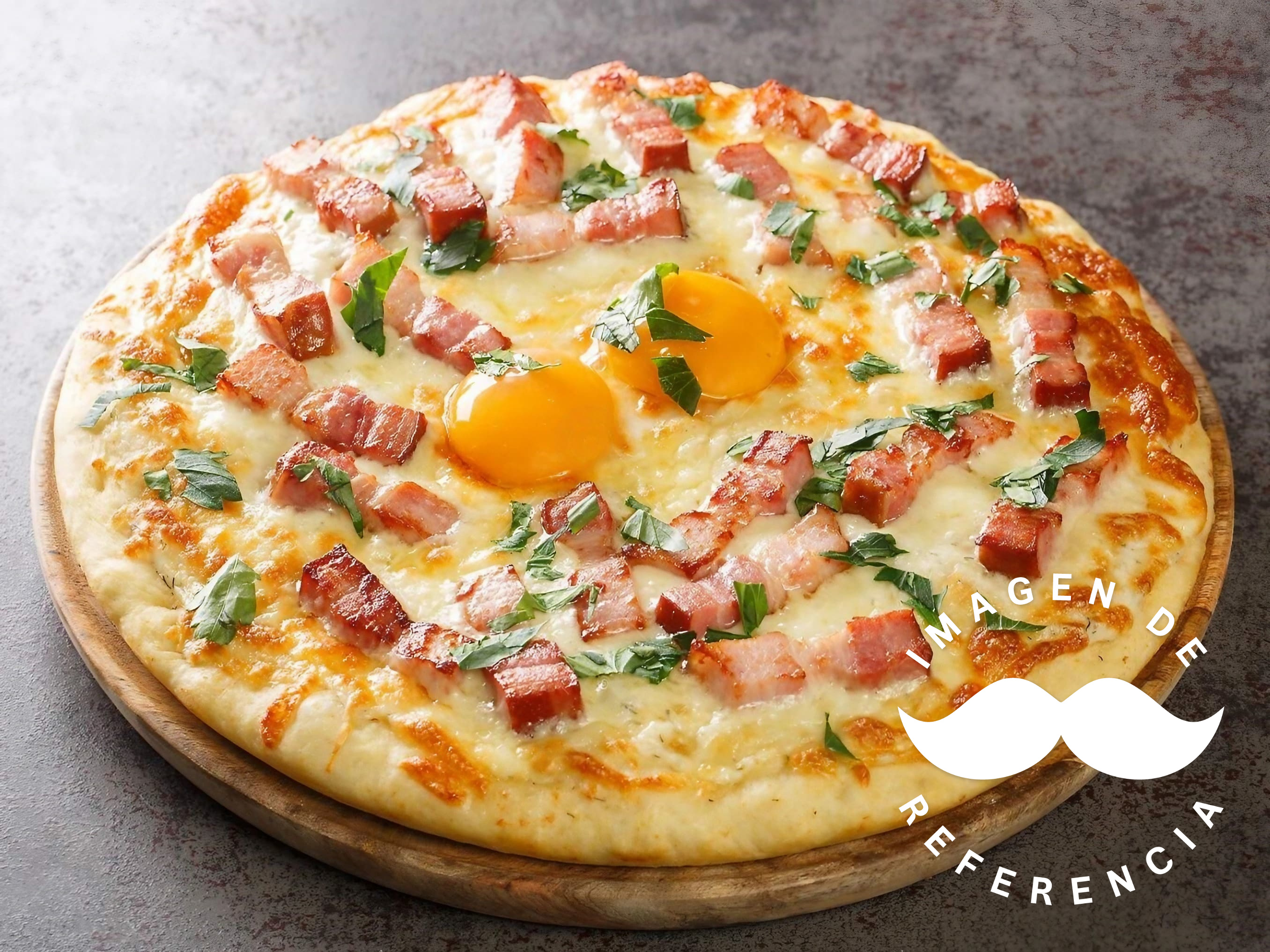 Pizza Familiar Carbonara