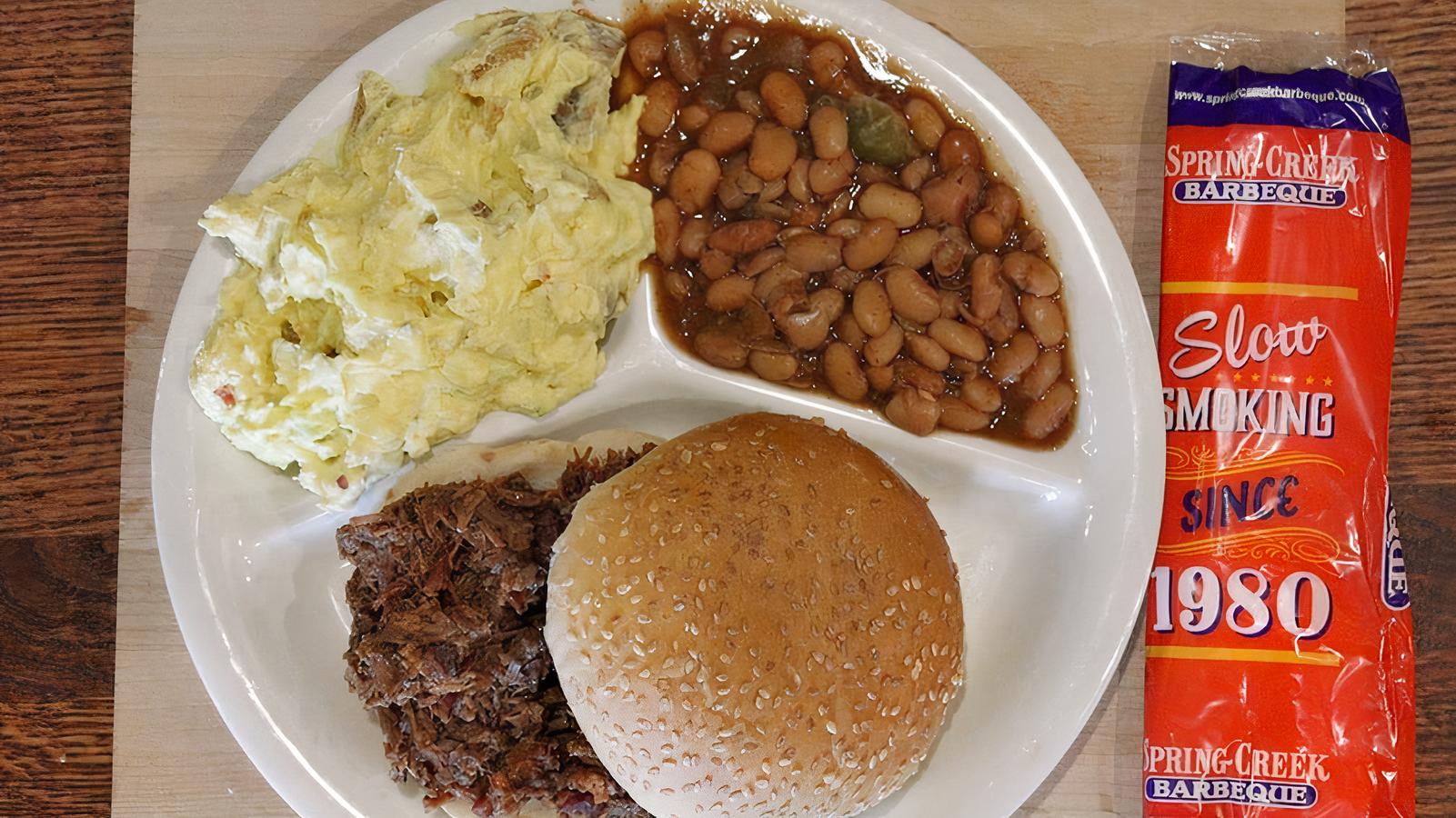 Chopped Beef Sandwich Plate