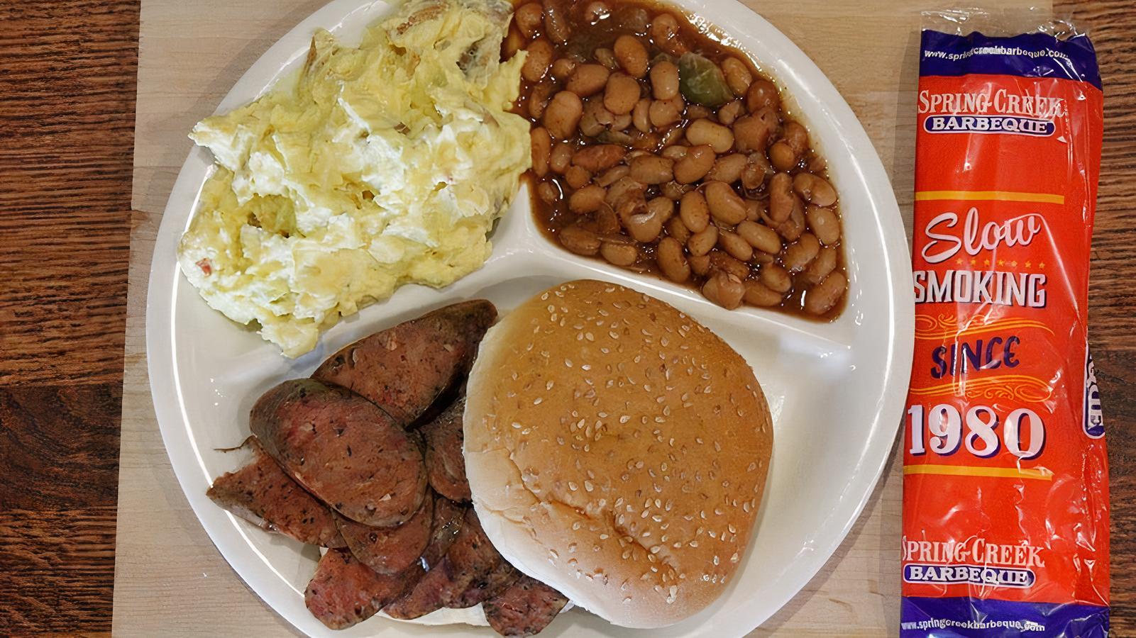 Cracked Black Pepper Sausage Sandwich Plate