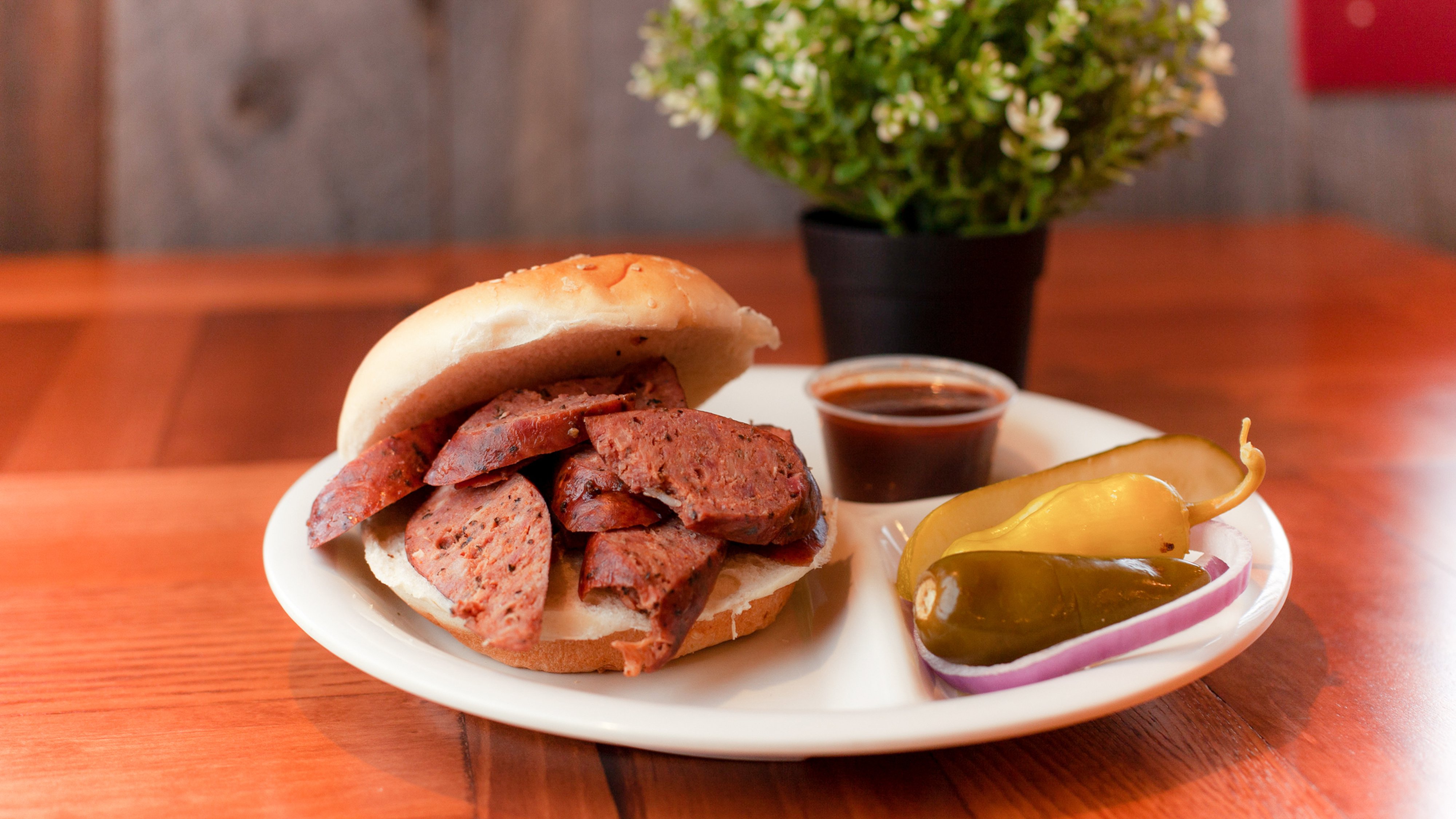 Cracked Black Pepper Sausage Sandwich