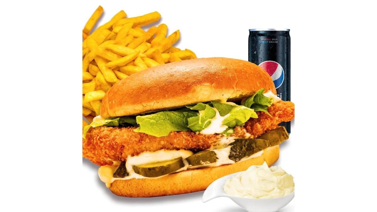 Meniu burger șnițel vienez pui