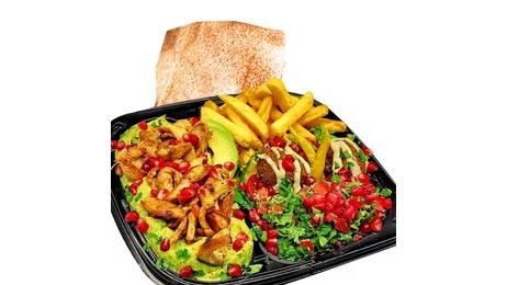 Mix Mezze Hummus Avocado cu Pui