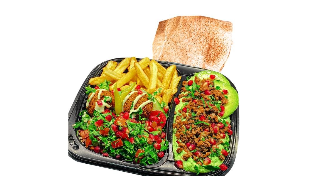 Mix Mezze Hummus avocado vită