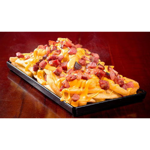 Batata Frita com Cheddar e Bacon
