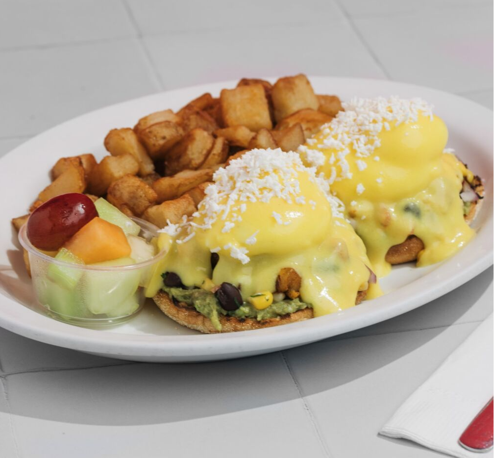 Corn and Black Bean Benedict