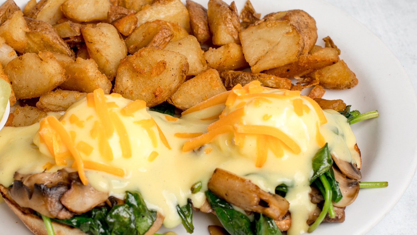 Spinach and Mushroom Benedict