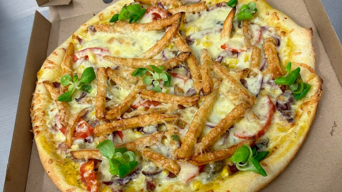 Hamburgeres pizza (40 cm)