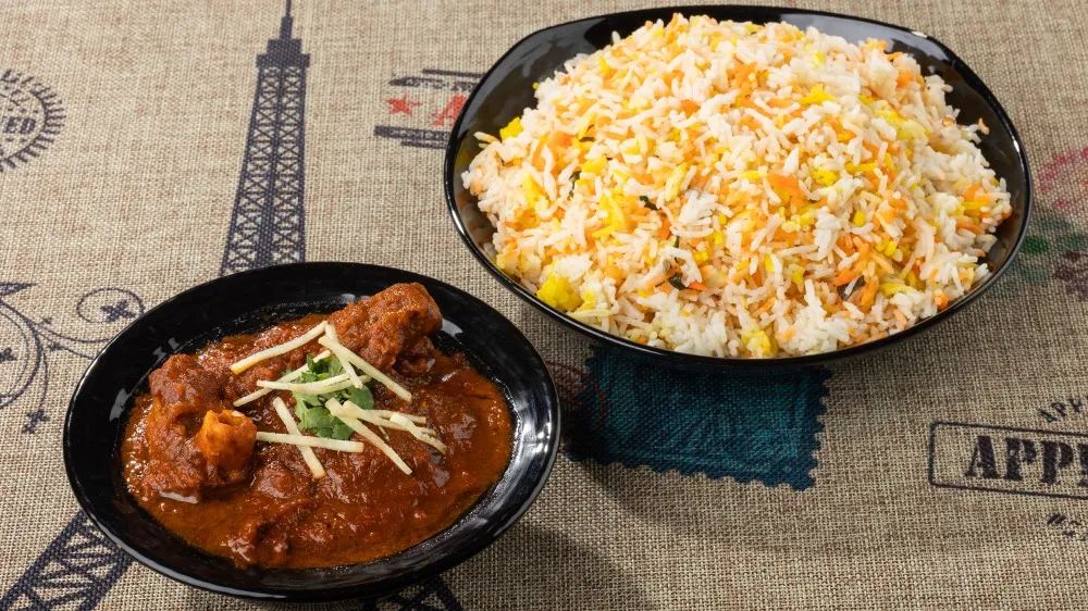Paneer Rogan Josh and Ghee Rice