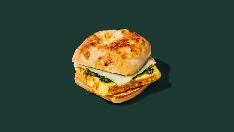 Egg, Pesto and Mozzarella Sandwich