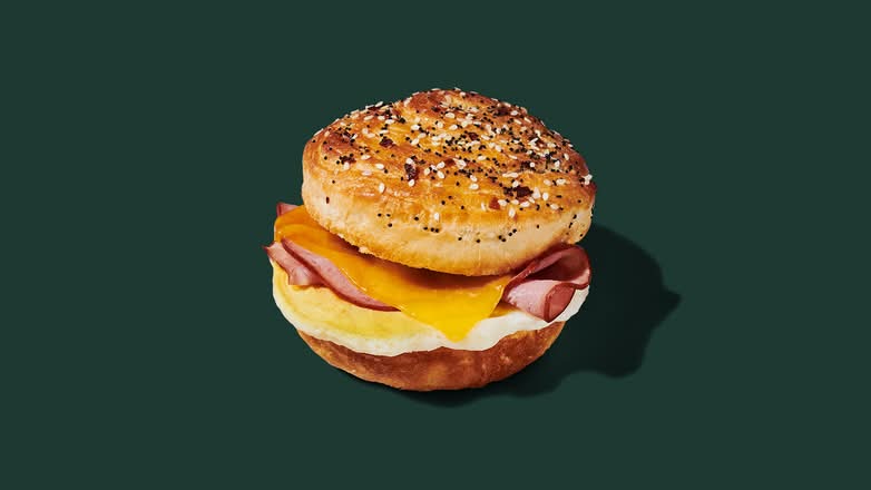Everything Croissant and Roasted Ham Sandwich