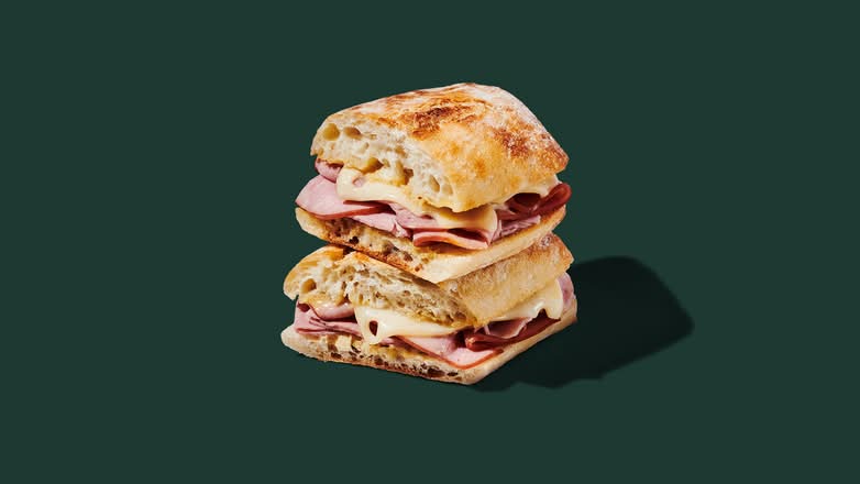 Ham and Swiss on Baguette