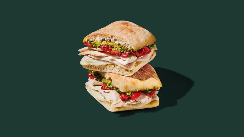 Turkey, Provolone and Pesto on Ciabatta