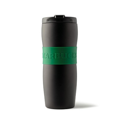 Tumbler Lucy Matte Black Green Band