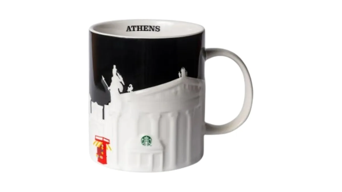 1160789- Κεραμική Κούπα “Athens” με Ανάγλυφο Σχέδιο 0.473 l