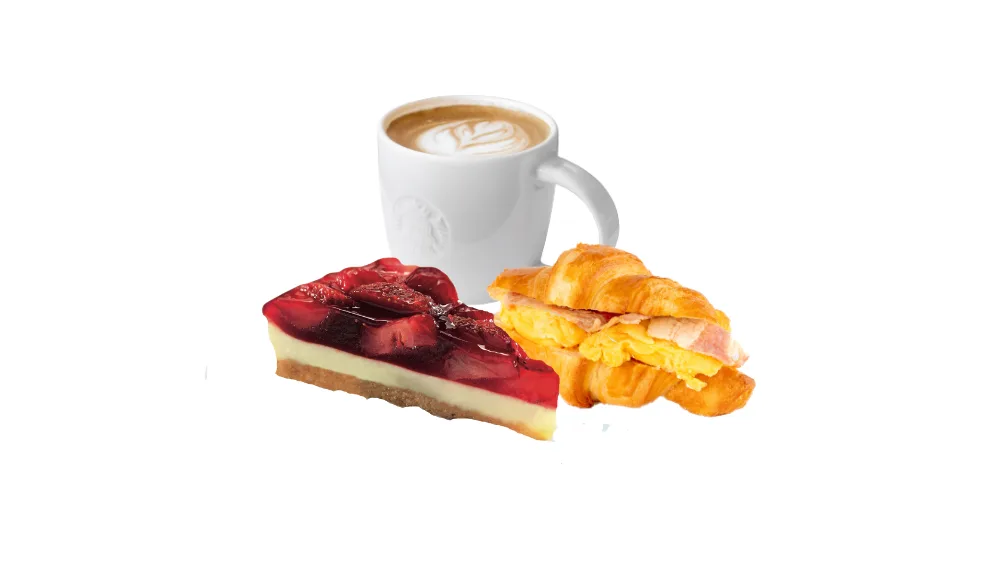 Home office ajánlat croissant szendviccsel