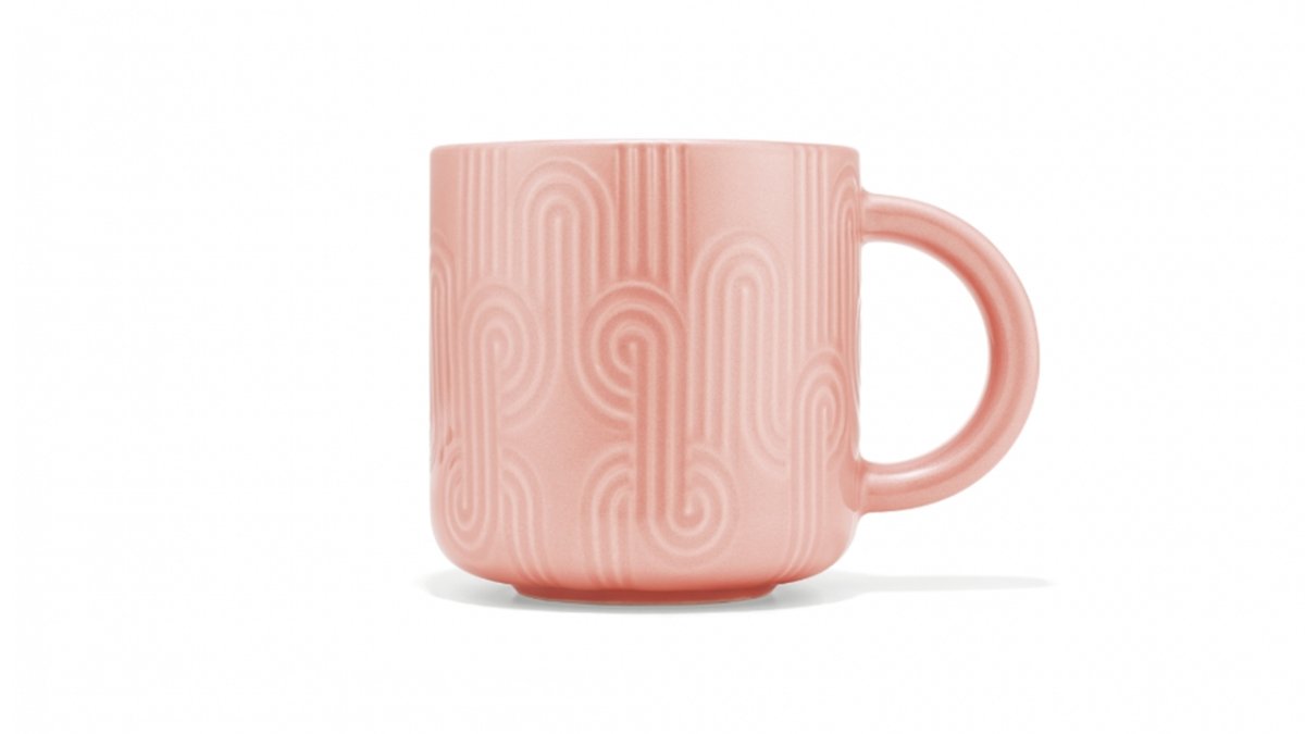 Кружка керамическая MUG ARCHES PINK SHUMMER 14oz , 414 мл