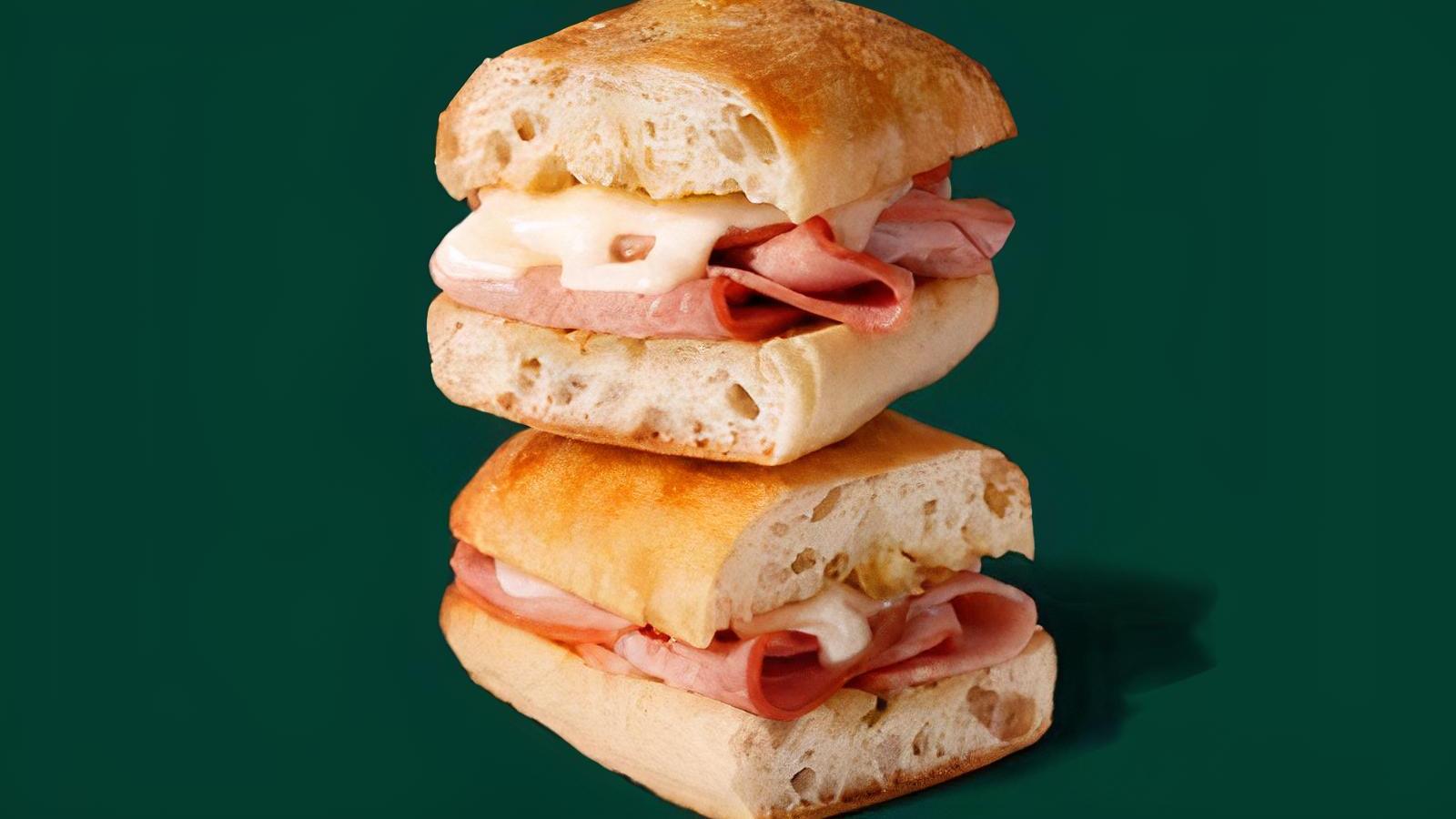 Ham and Swiss on Baguette