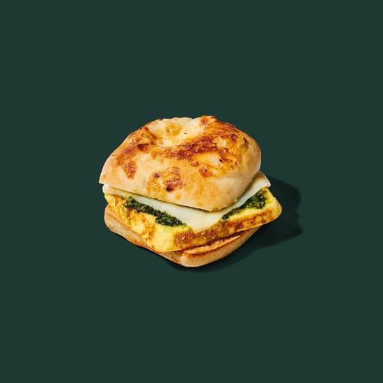 Egg, Pesto and Mozzarella Sandwich