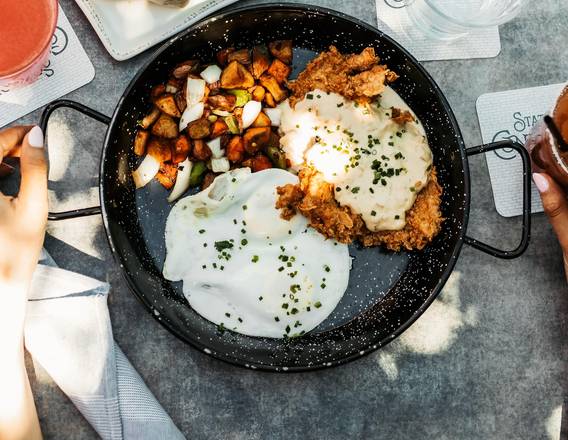 Chicken Fried Chicken and Eggs -BR