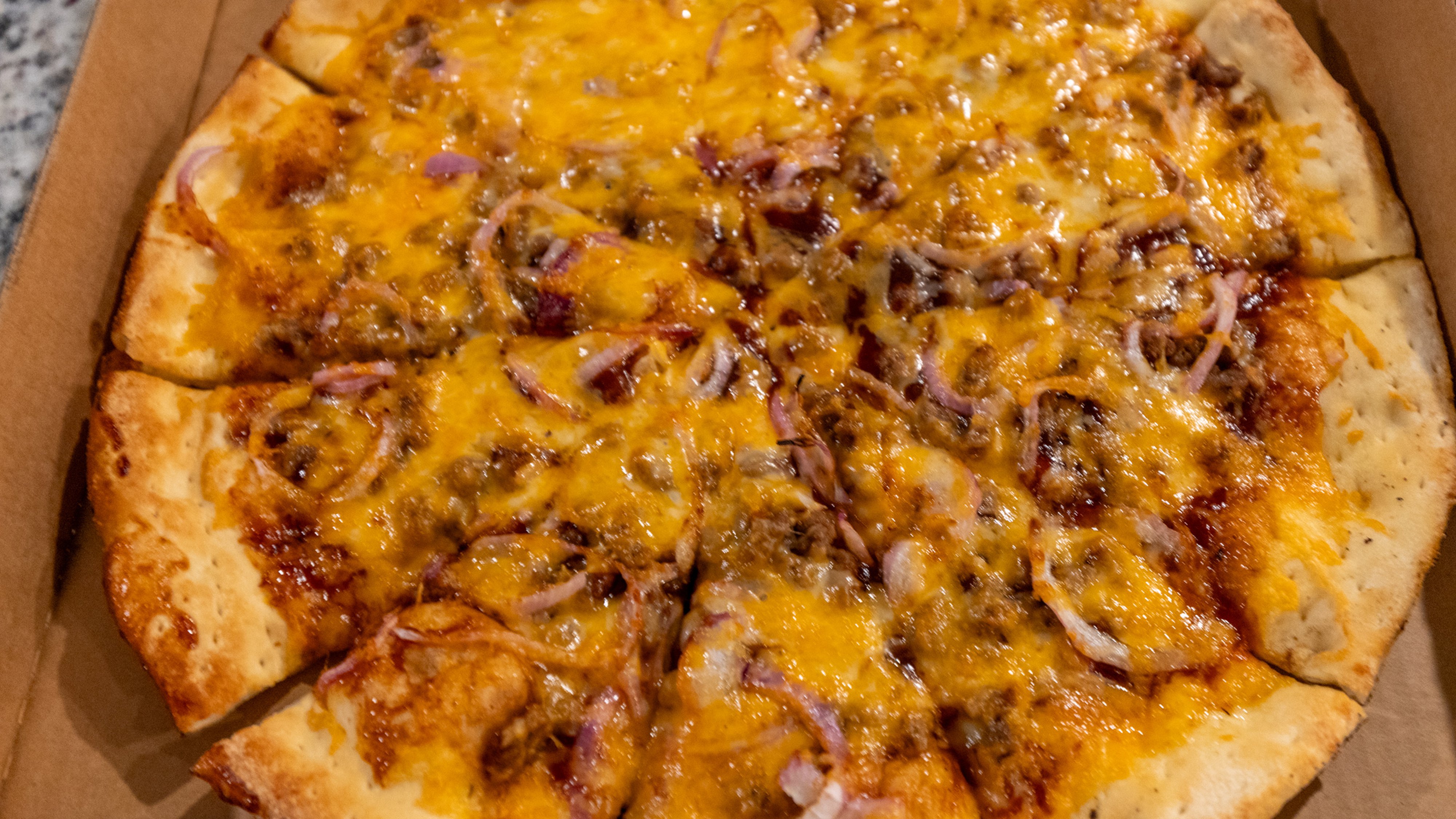 BBQ Beef and Onion Pizza
