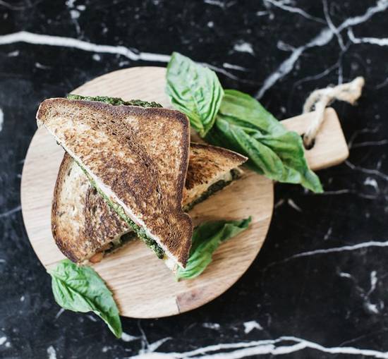 Spinach and Basil Pesto Sandwich