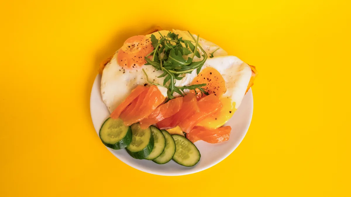 Waffles with Salmon