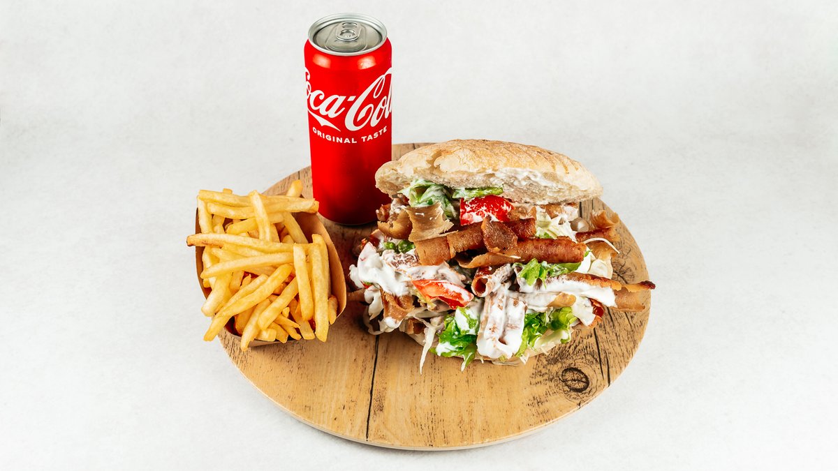 Pileći kebab lepinja menu - mali