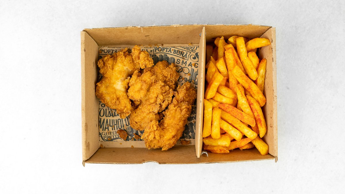 300g Strips and chips box