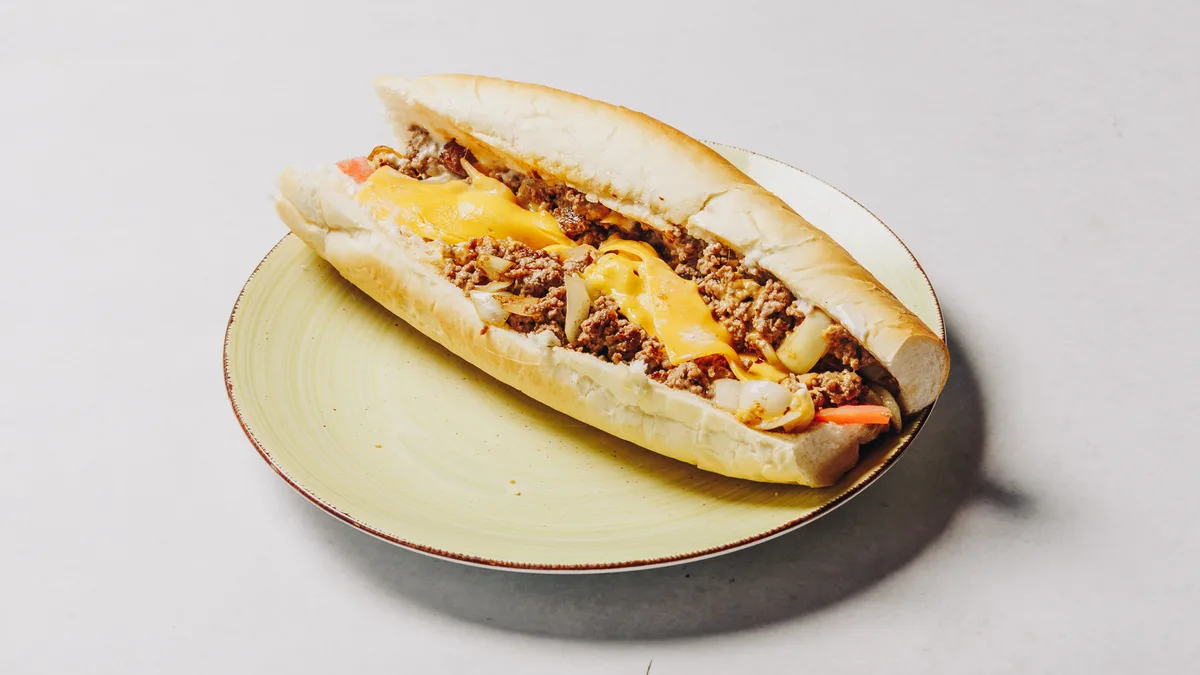 Philly cheesesteak sandwich