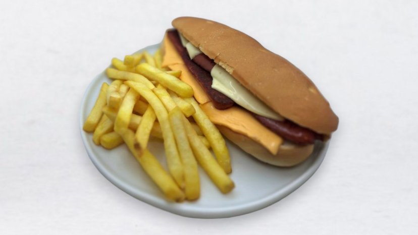 Dvojni cheese hot dog Menu