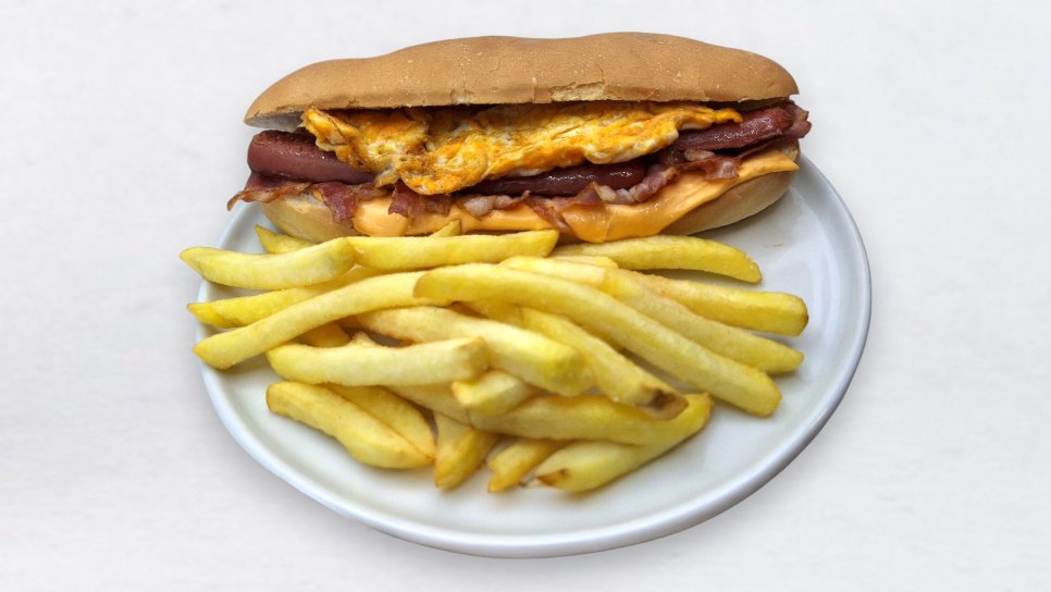 Extra krepki hot dog Menu