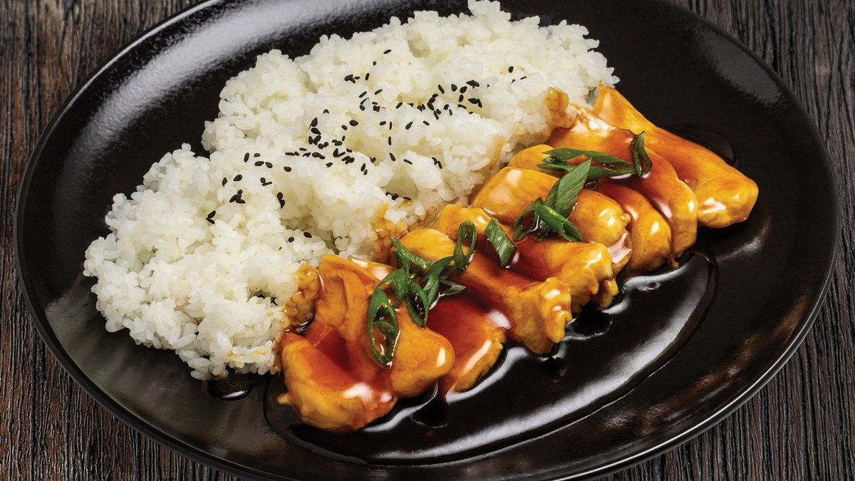Teriyaki lazac párolt rizzsel