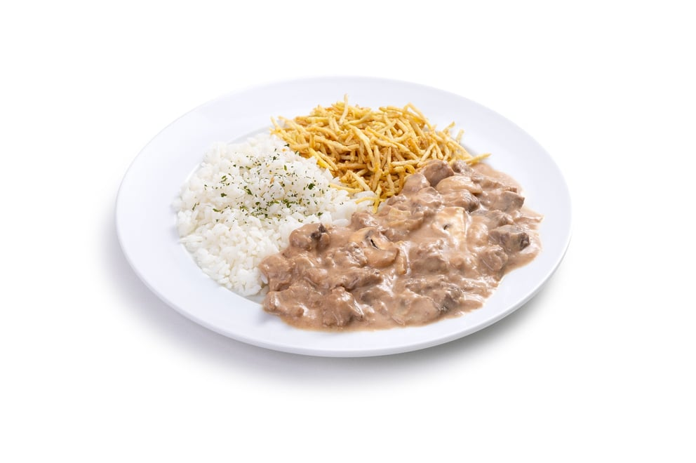 Strogonoff de Carne com Batata