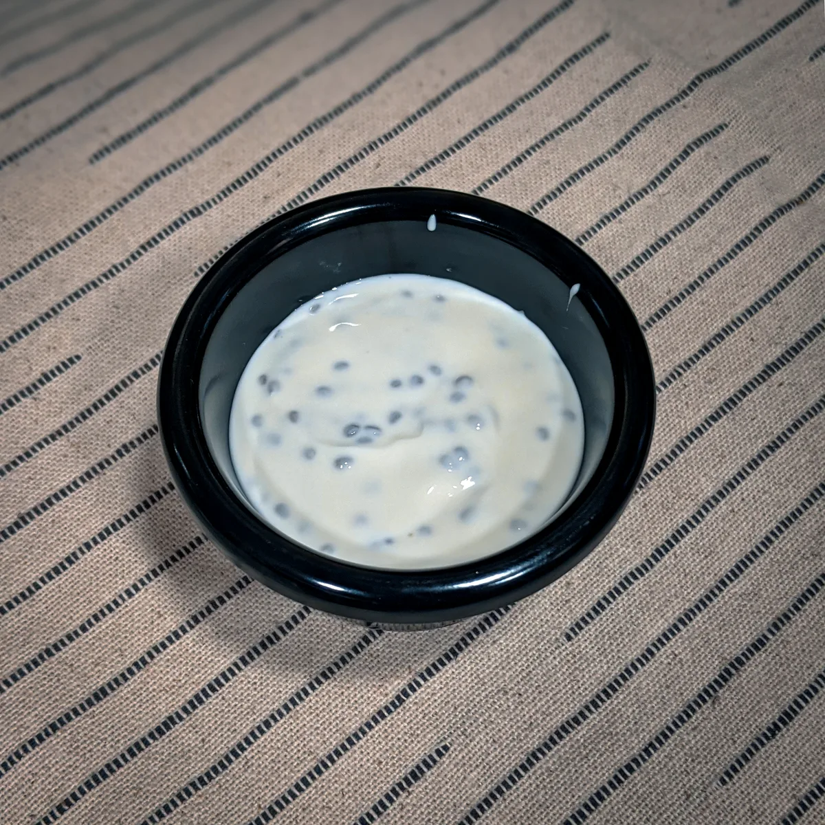 Sour cream with chia seeds
