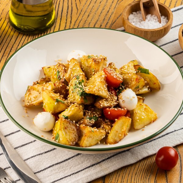 Crispy eggplant with mozzarella