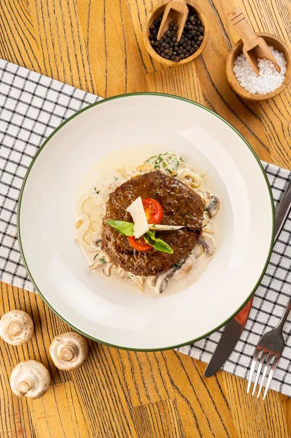 Cutlet with mushrooms