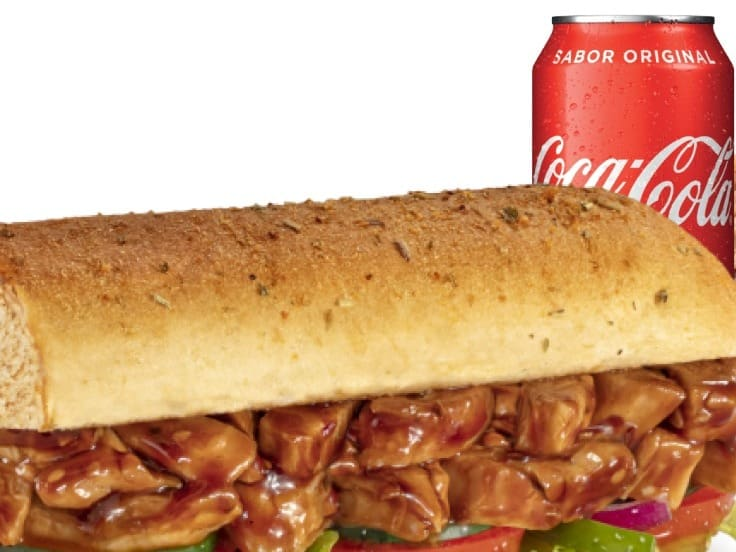 2 por 1: Frango Teriyaki 15Cm e 2 Coca-Cola
