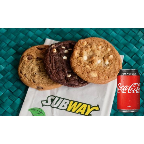 Combo 2x1 Cookies + Coca-Cola sem Açúcar - 350ml