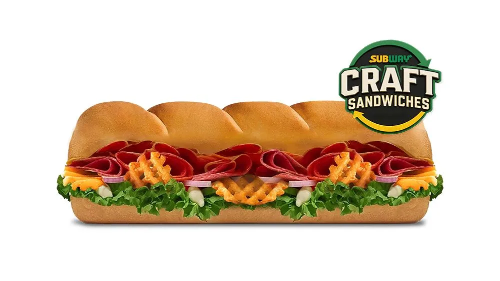 Sandwich Sicilian with waffle fries 15 cm