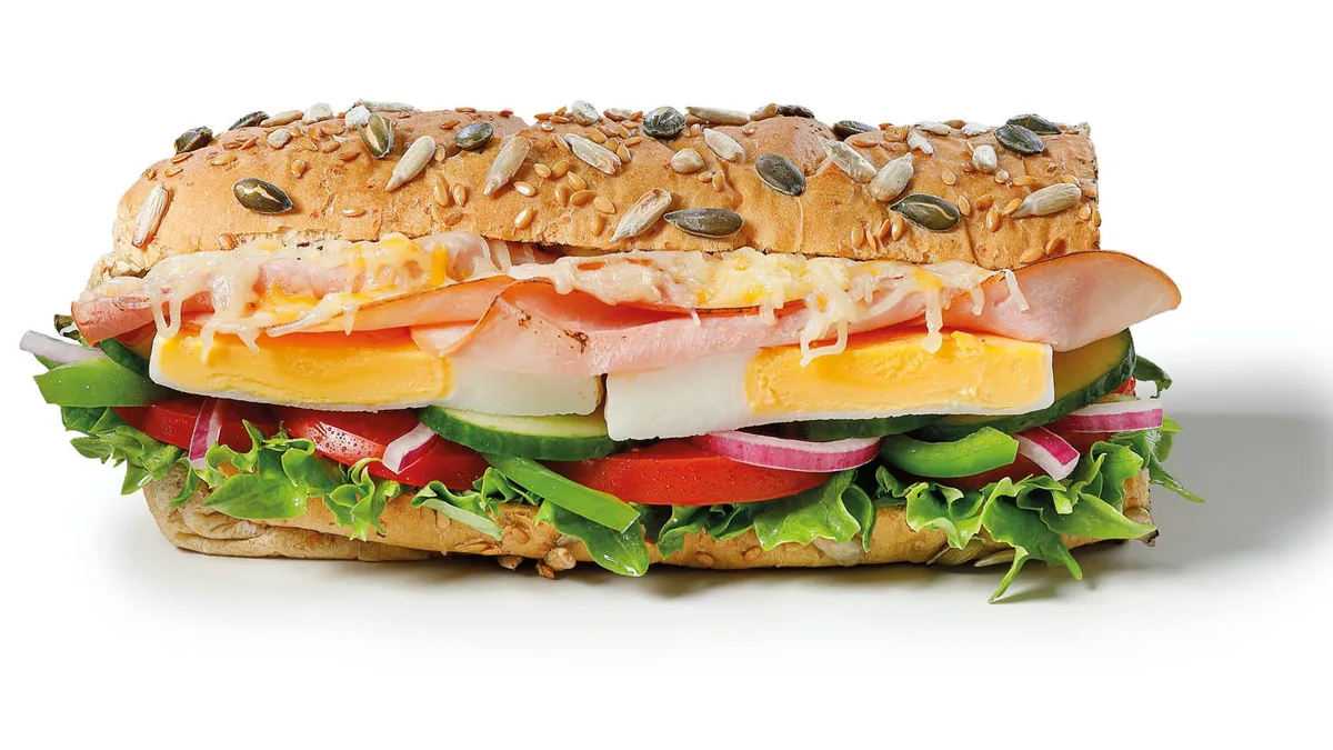 Sonkás tükörtojásos Sub (30 cm)